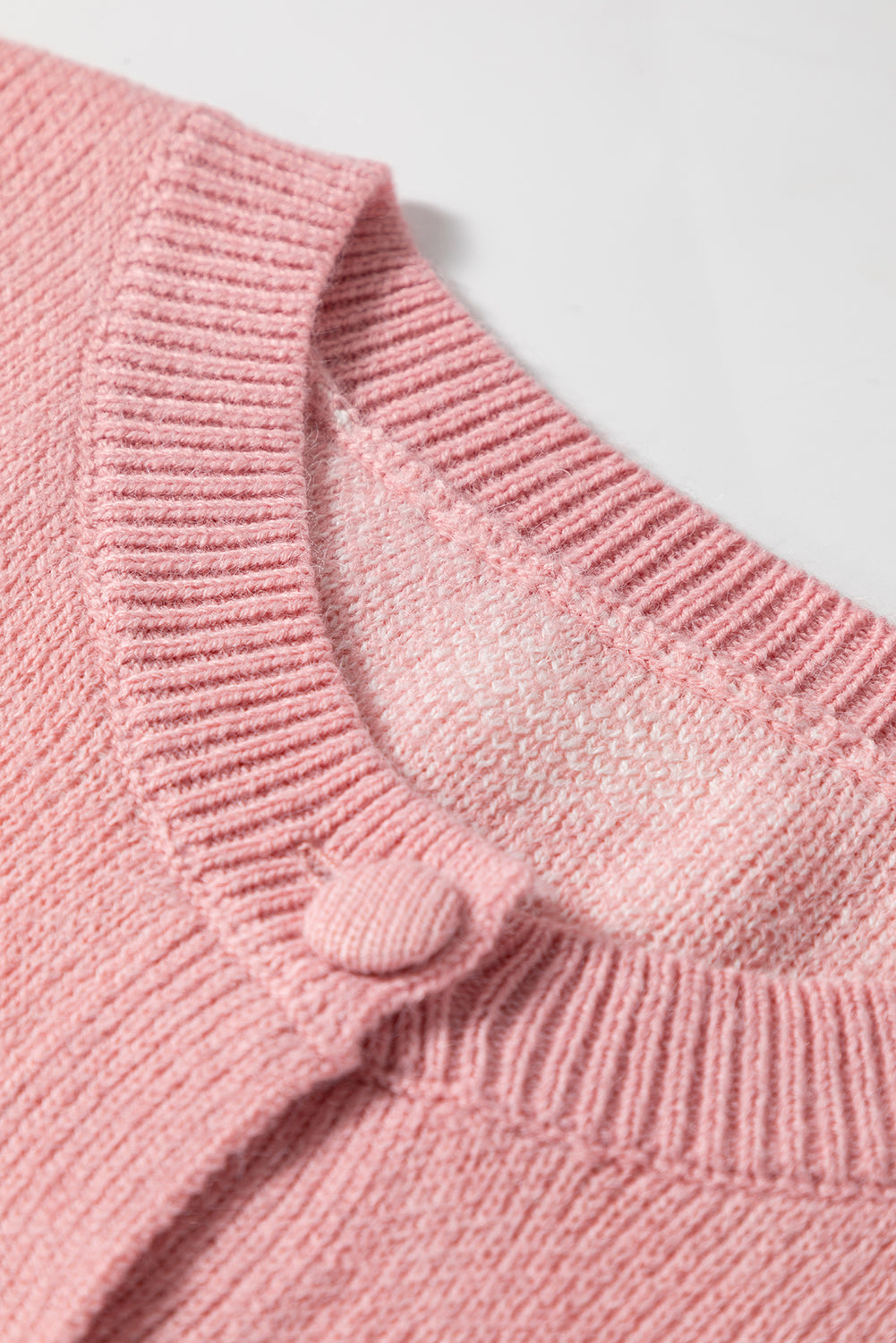 Light Pink Heart Pattern Button Front Cardigan Sweater-Cardigans-[Adult]-[Female]-2022 Online Blue Zone Planet