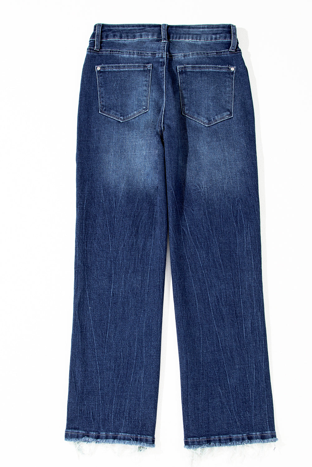 Blue Zone Planet | Beau Blue Mineral Wash Raw Hem High Waist Flared Jeans-Bottoms/Jeans-[Adult]-[Female]-2022 Online Blue Zone Planet