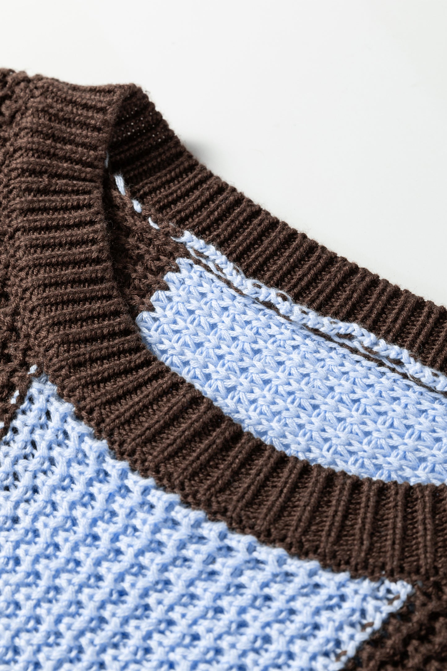 Myosotis Striped Color Block Thermal Textured Knit Drop Shoulder Sweater-TOPS / DRESSES-[Adult]-[Female]-2022 Online Blue Zone Planet