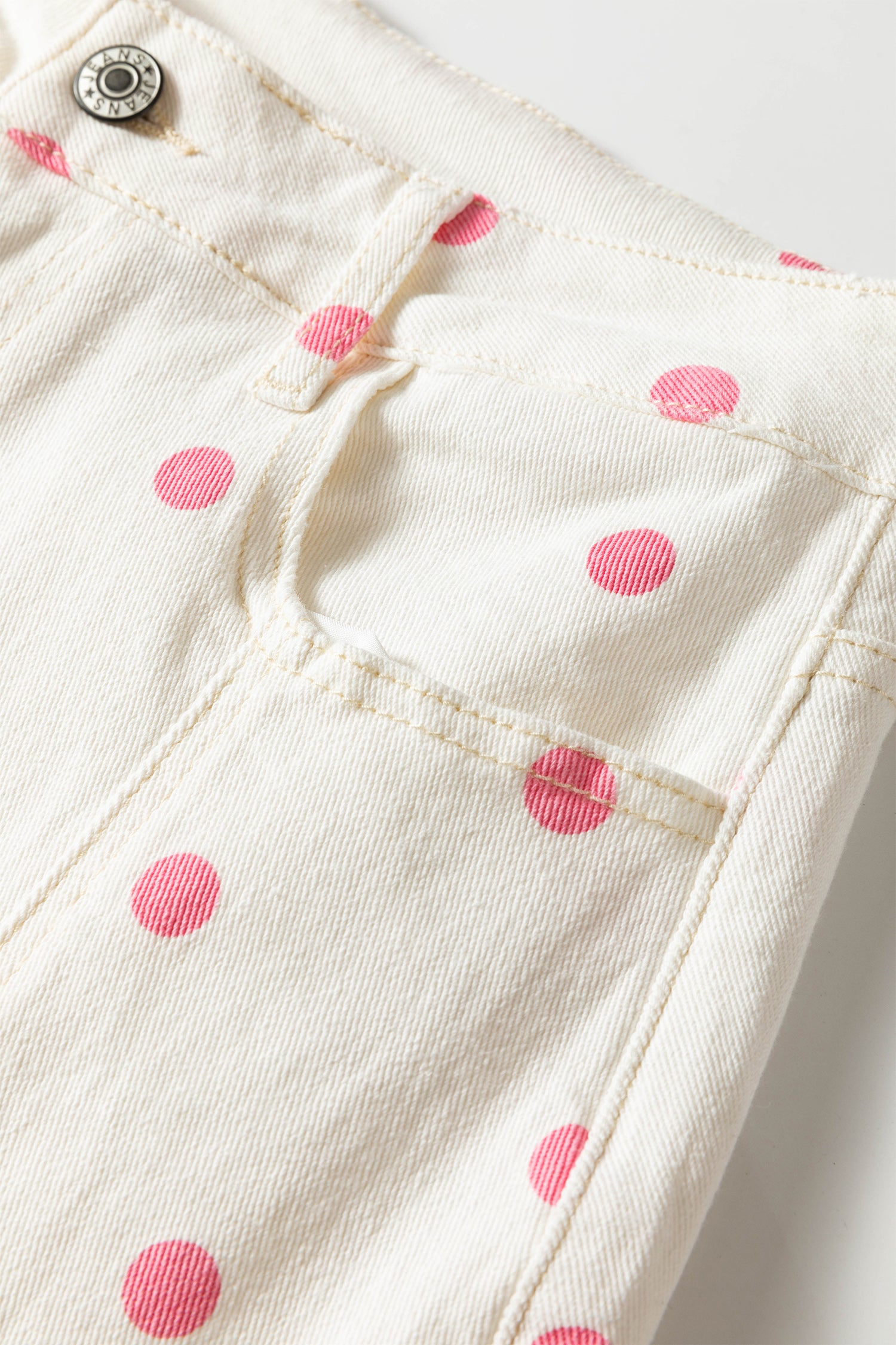 Pink Polka Dot Print Seam Detail Barrel Jeans-Bottoms/Jeans-[Adult]-[Female]-2022 Online Blue Zone Planet