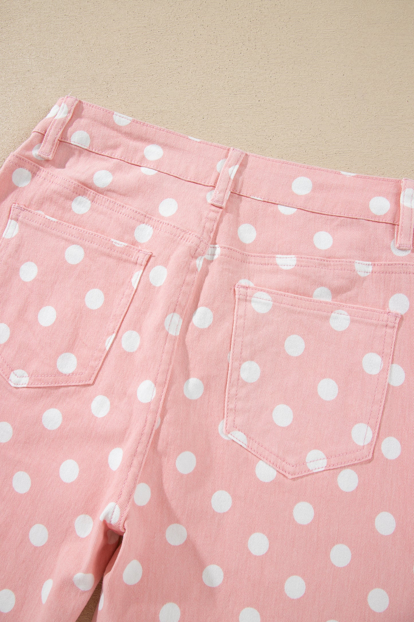 Sky Blue Polka Dot Casual Slim Fit Jeans-Bottoms/Jeans-[Adult]-[Female]-2022 Online Blue Zone Planet
