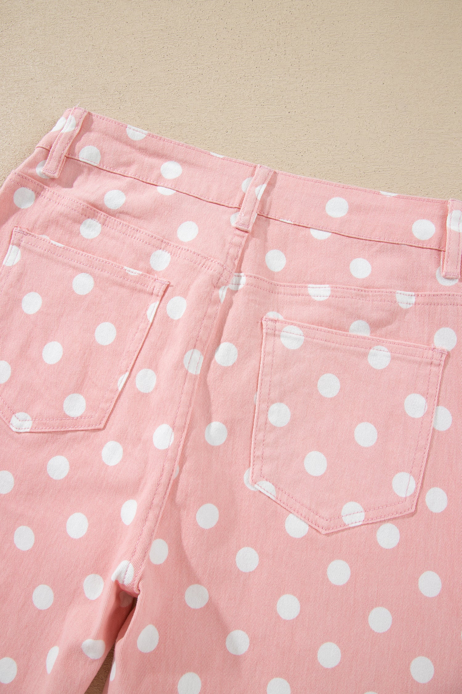 Sky Blue Polka Dot Casual Slim Fit Jeans-Bottoms/Jeans-[Adult]-[Female]-2022 Online Blue Zone Planet