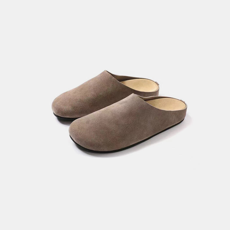 Blue Zone Planet | Suede Round Toe Slip-Ons-SHOES-[Adult]-[Female]-2022 Online Blue Zone Planet