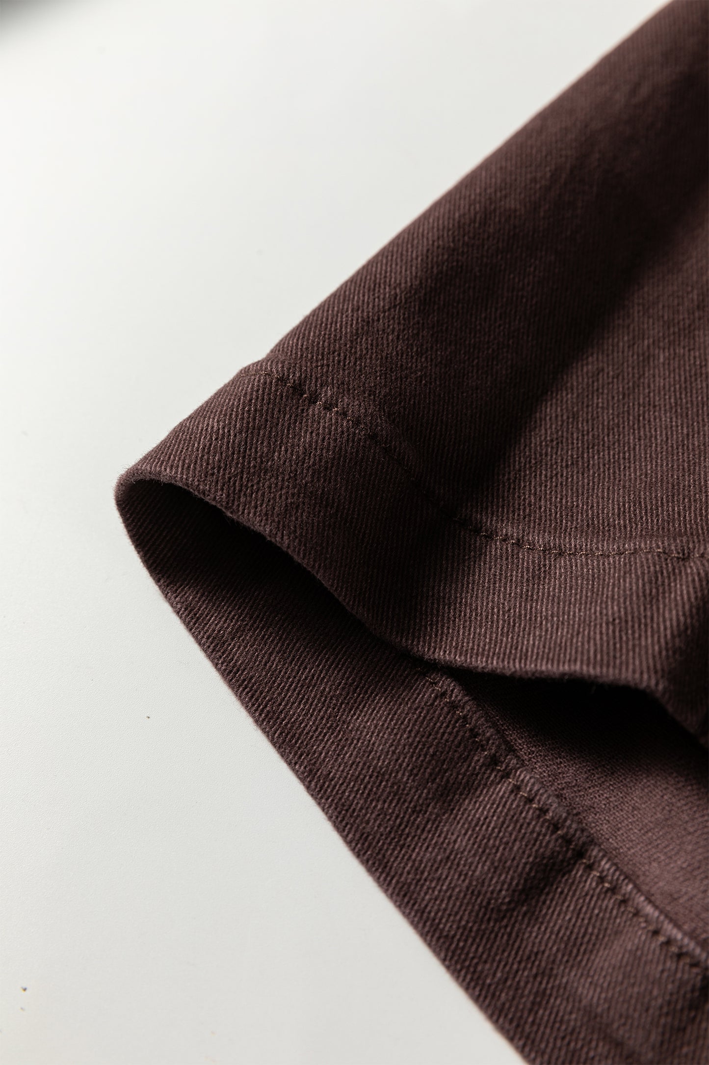 Red Sandalwood Solid Color Seamed Center Wide Leg Cropped Jeans-Bottoms/Jeans-[Adult]-[Female]-2022 Online Blue Zone Planet