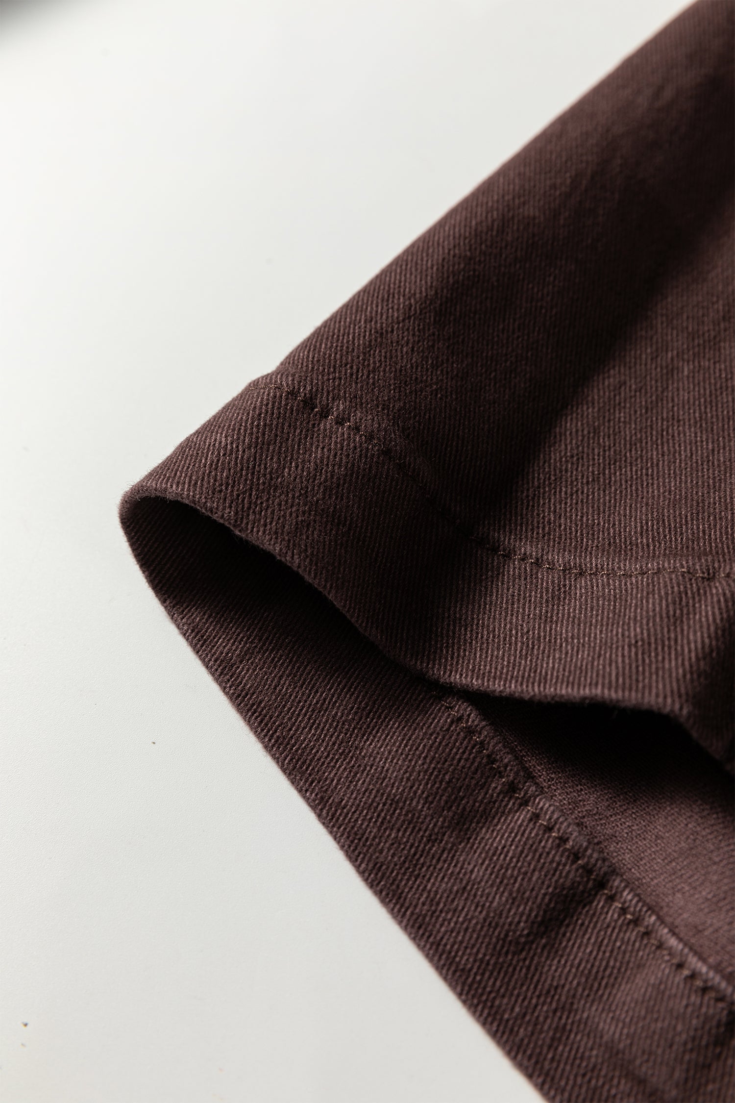 Red Sandalwood Solid Color Seamed Center Wide Leg Cropped Jeans-Bottoms/Jeans-[Adult]-[Female]-2022 Online Blue Zone Planet