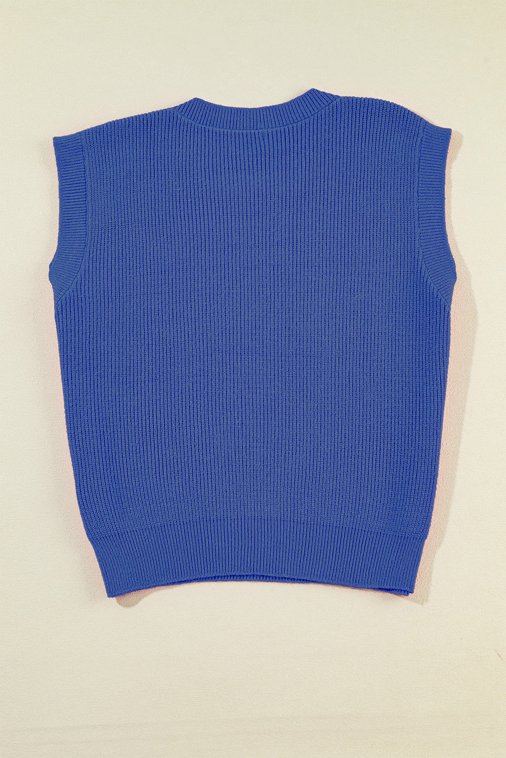 Sequin US Flag Round Neck Sweater Vest-TOPS / DRESSES-[Adult]-[Female]-2022 Online Blue Zone Planet