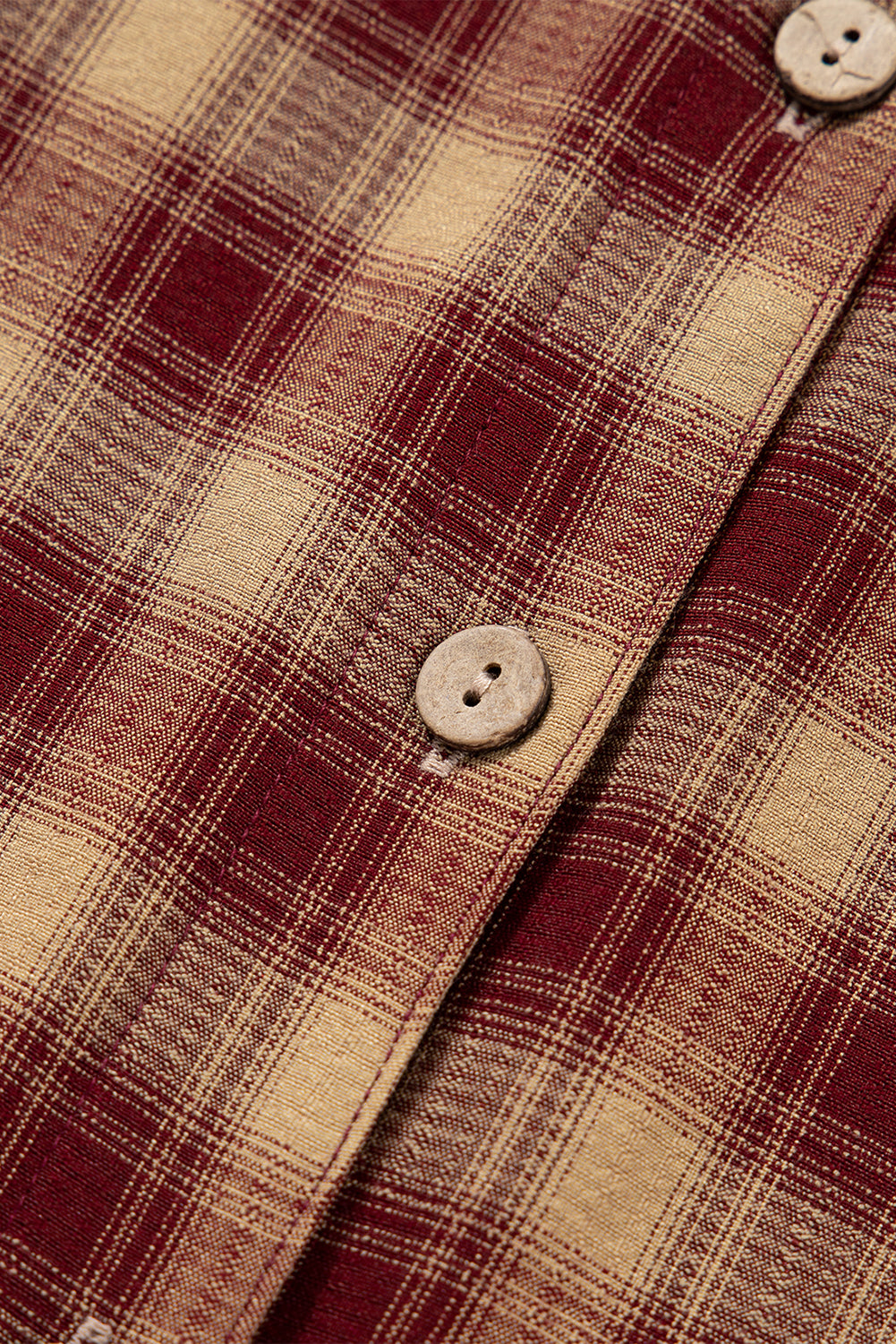 Red Plaid Print Ruffled Long Sleeve Patchwork Hem Mini Shirt Dress-TOPS / DRESSES-[Adult]-[Female]-2022 Online Blue Zone Planet