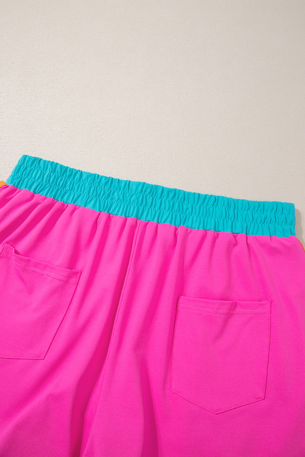 Blue Contrast Trim Cap Sleeve Tee Shorts Set-Two Piece Sets/Short Sets-[Adult]-[Female]-2022 Online Blue Zone Planet