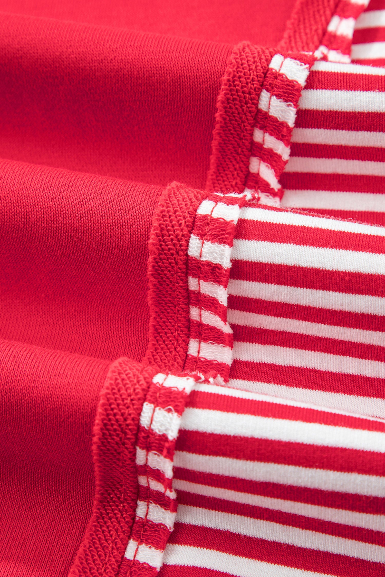 Racing Red Striped Patchwork Sleeve Colorblock Sweatshirt-Tops/Sweatshirts & Hoodies-[Adult]-[Female]-2022 Online Blue Zone Planet