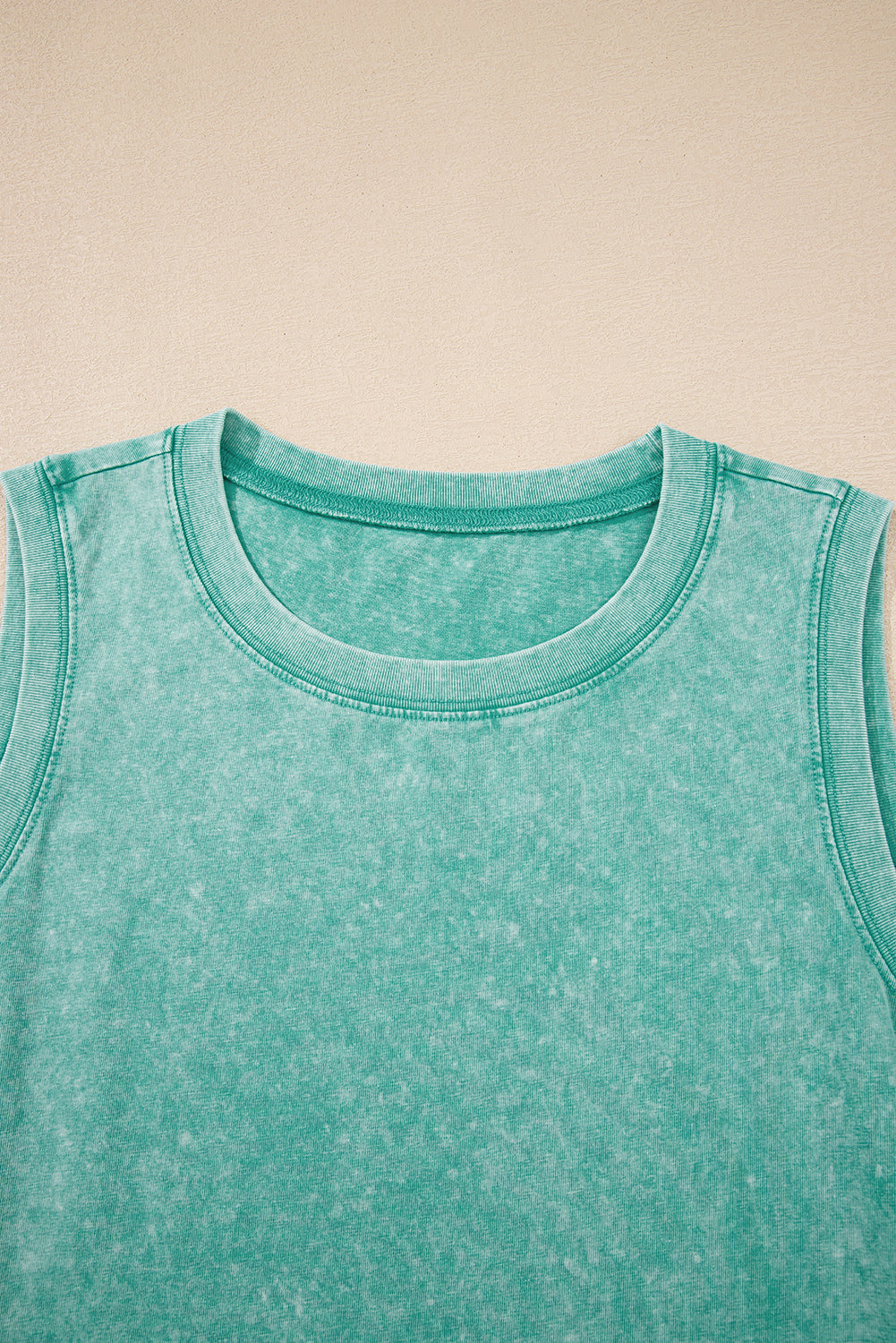 Sea Green Mineral Wash Tank Mini Dress with Pockets-TOPS / DRESSES-[Adult]-[Female]-2022 Online Blue Zone Planet