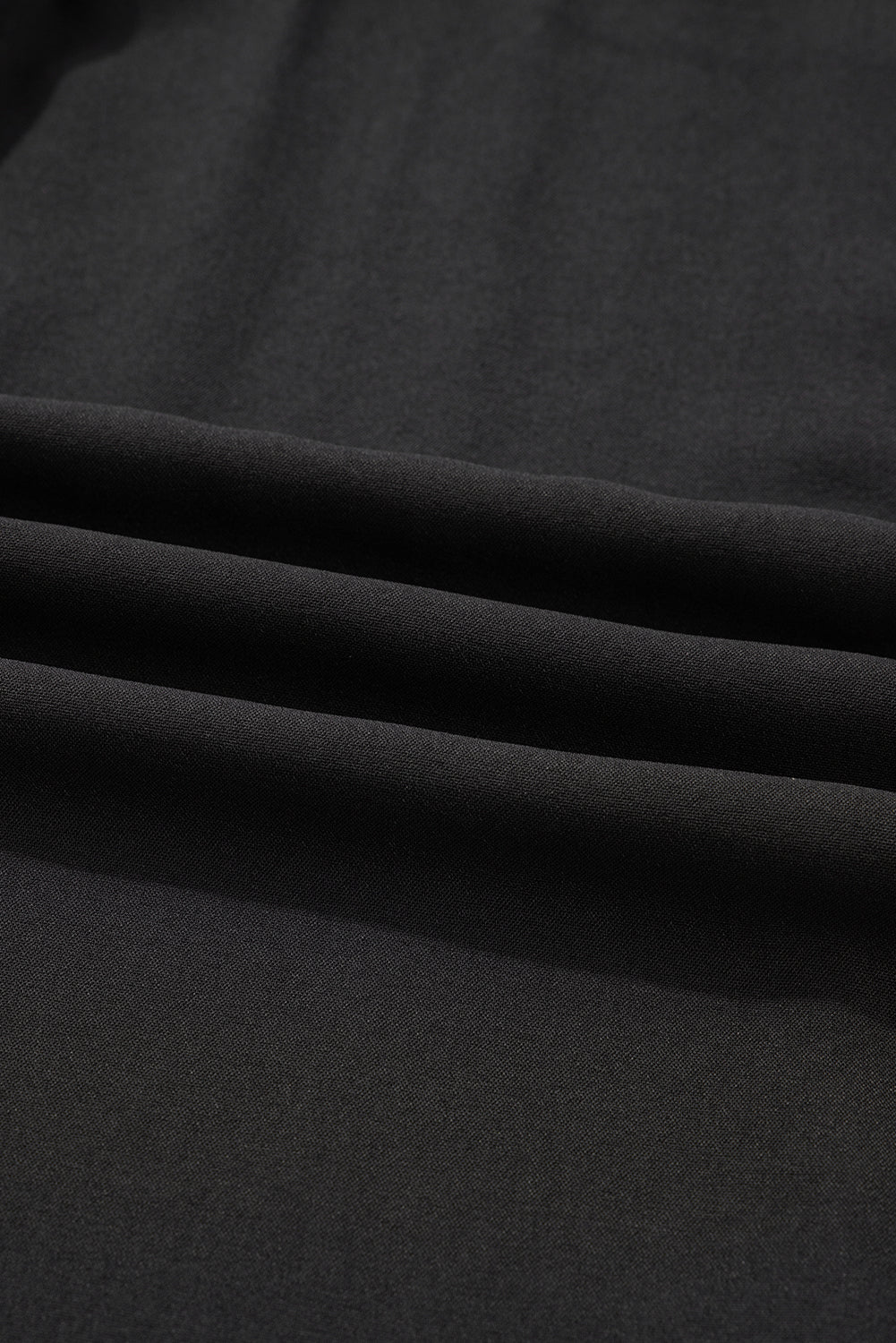 Black Plus Size Notched Neck Leopard Trim Flounce Long Sleeve Shift Dress-TOPS / DRESSES-[Adult]-[Female]-2022 Online Blue Zone Planet