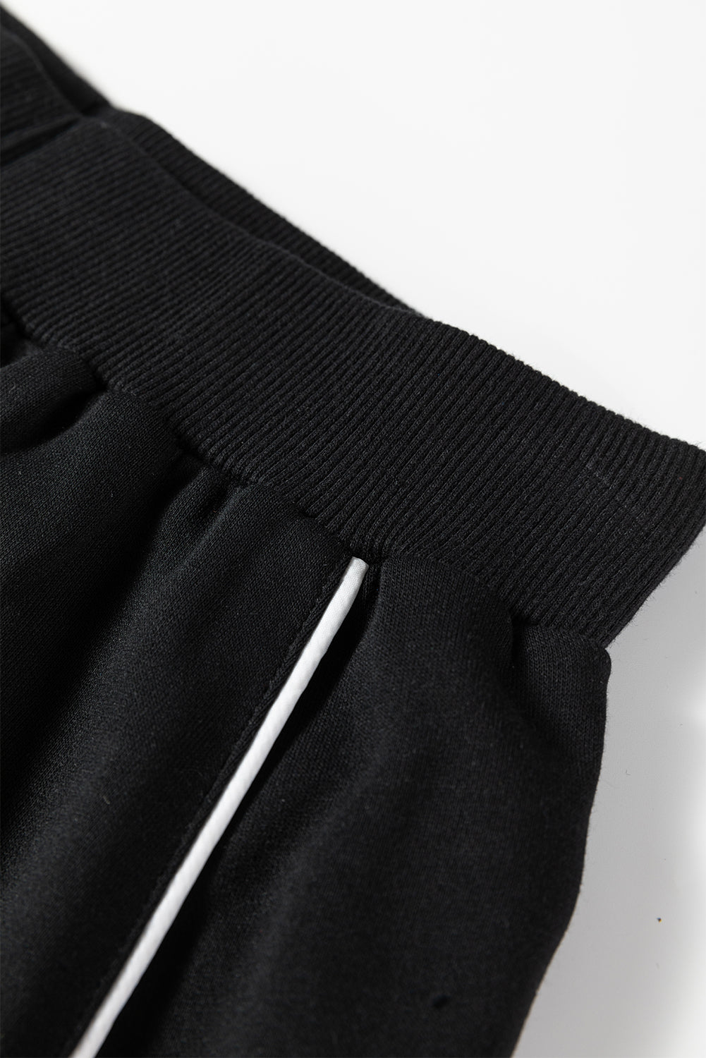 Black Contrast Piping Crewneck Pullover Mini Skirt Set-Two Piece Sets/Two Piece Dresses-[Adult]-[Female]-2022 Online Blue Zone Planet