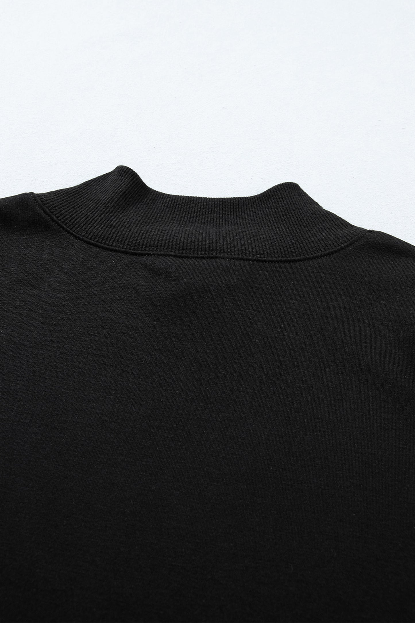 Black Solid Color High Neck Cap Sleeve Loose Top-Tops/Tops & Tees-[Adult]-[Female]-2022 Online Blue Zone Planet