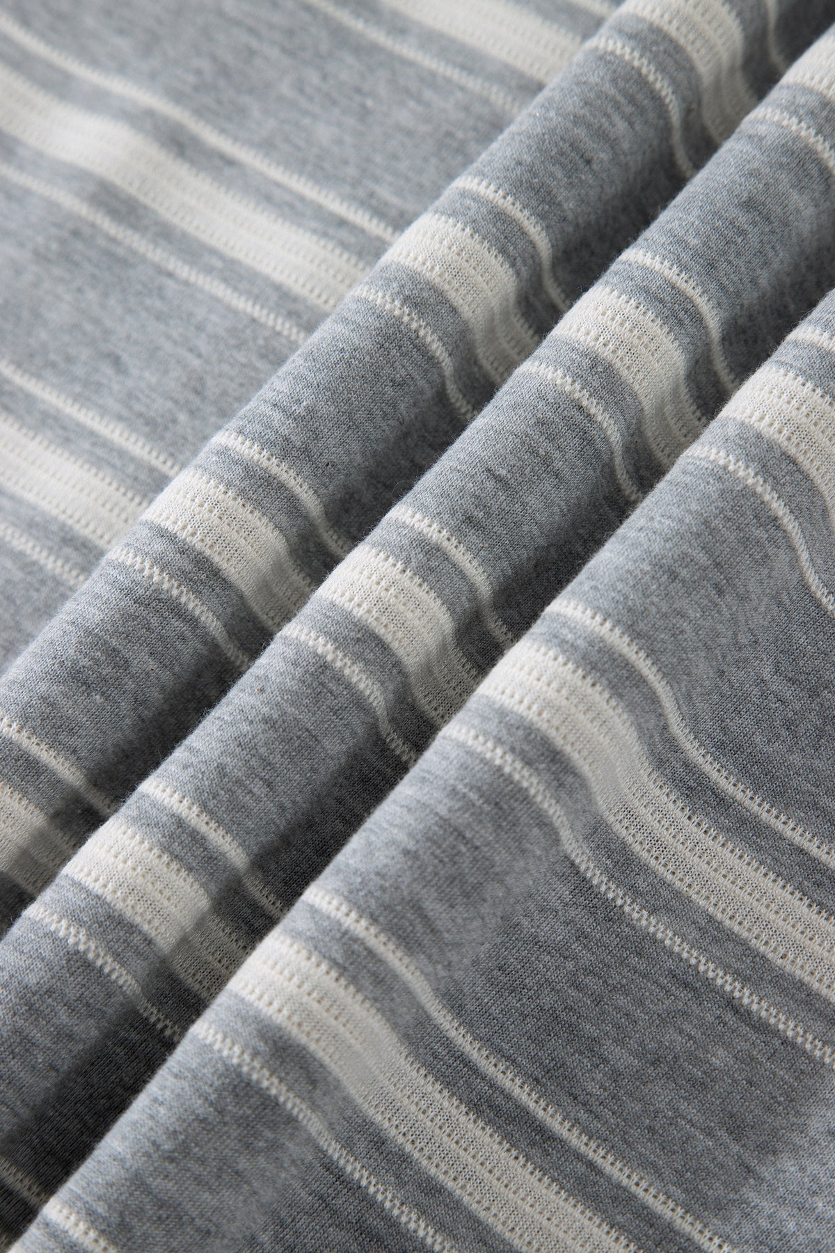 Gray Stripe Long Sleeve Round Neck Tunic Top-Tops/Long Sleeve Tops-[Adult]-[Female]-2022 Online Blue Zone Planet