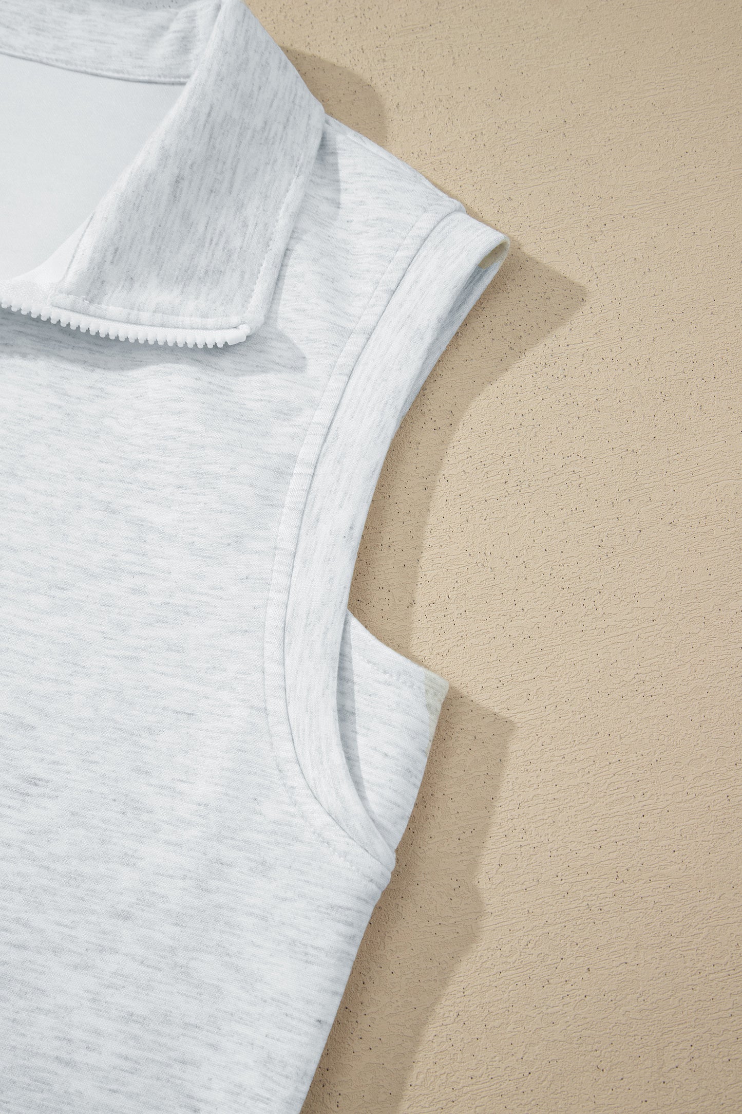 Light Grey Solid Color Sleeveless Zipper Tank and Skort Set-Two Piece Sets/Short Sets-[Adult]-[Female]-2022 Online Blue Zone Planet