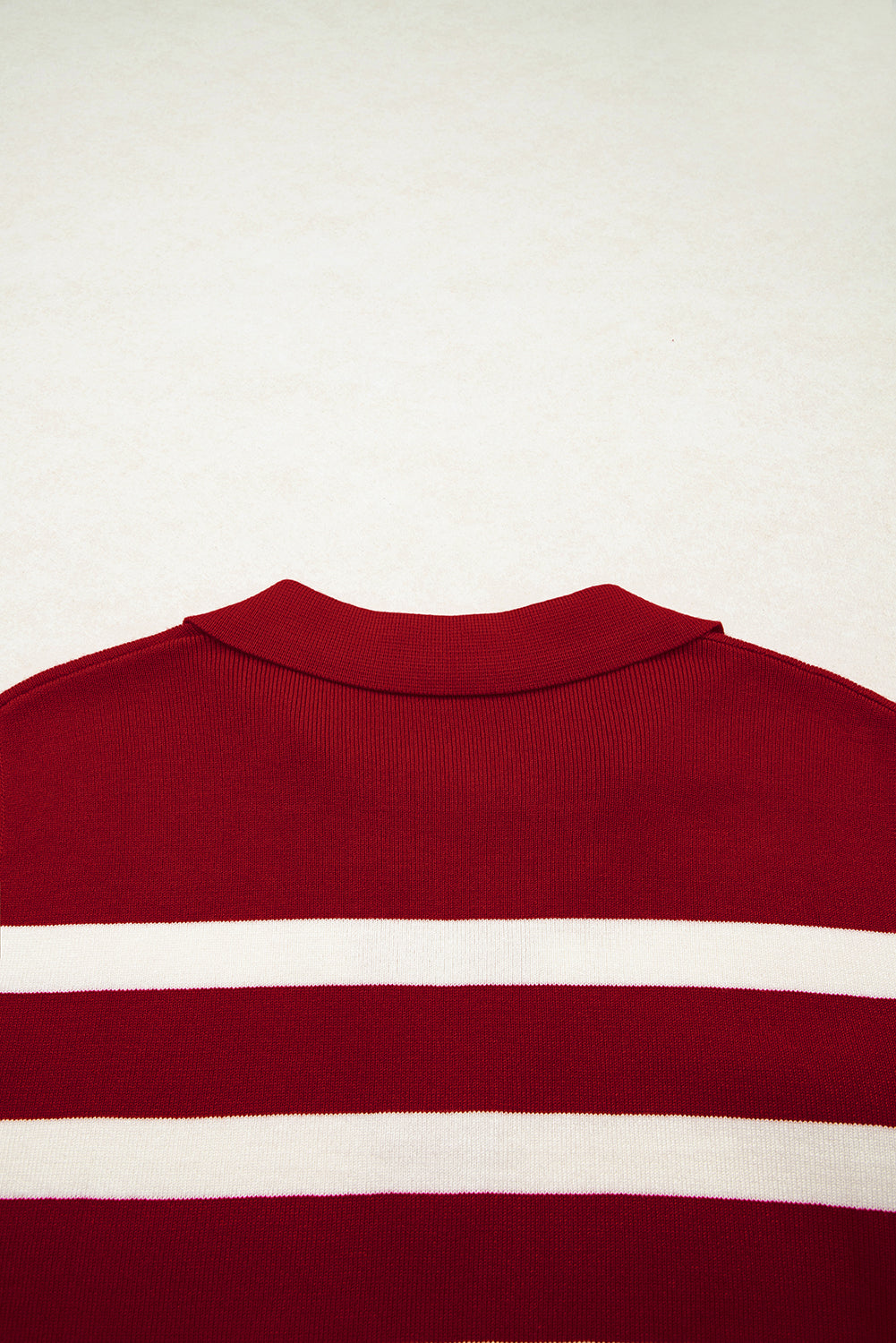 Red Stripe Collared Split Neck Sweater Vest-TOPS / DRESSES-[Adult]-[Female]-2022 Online Blue Zone Planet