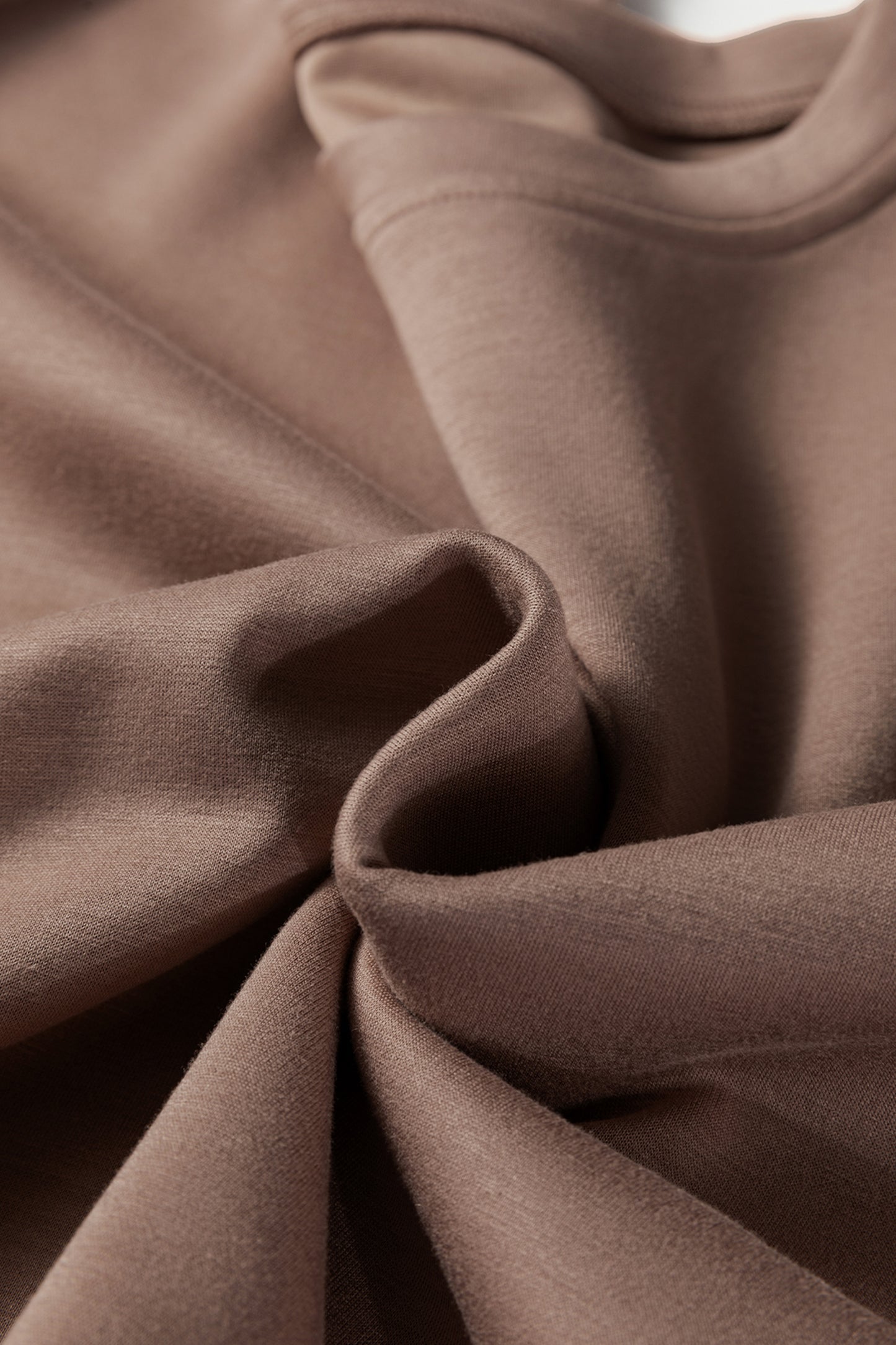 Coffee Solid Color Drop Shoulder Pullover Drawstring Mini Skirt 2pcs Outfit-Two Piece Sets/Two Piece Dresses-[Adult]-[Female]-2022 Online Blue Zone Planet