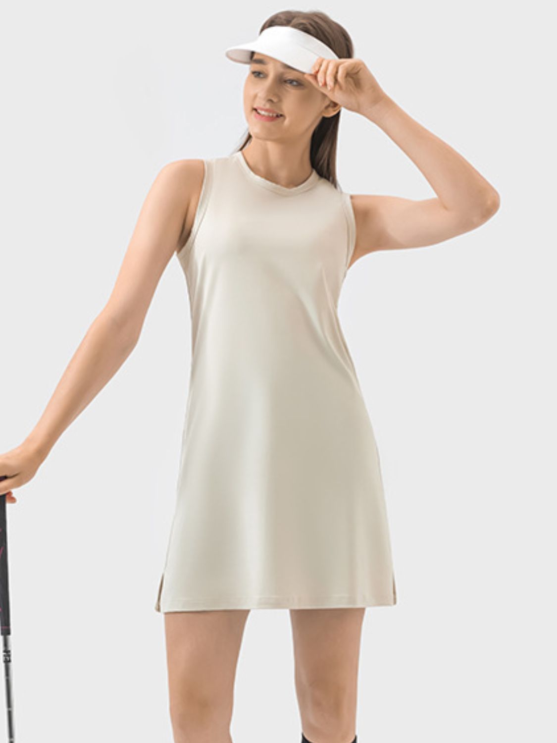 Round Neck Sleeveless Active Dress-TOPS / DRESSES-[Adult]-[Female]-2022 Online Blue Zone Planet