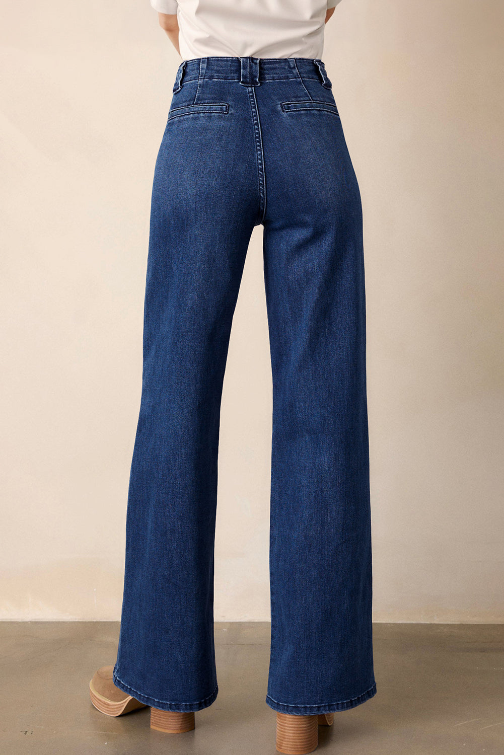 Dirty blue Daily Fashion Straight Leg Mid-rise Shift Jeans-Bottoms/Jeans-[Adult]-[Female]-2022 Online Blue Zone Planet