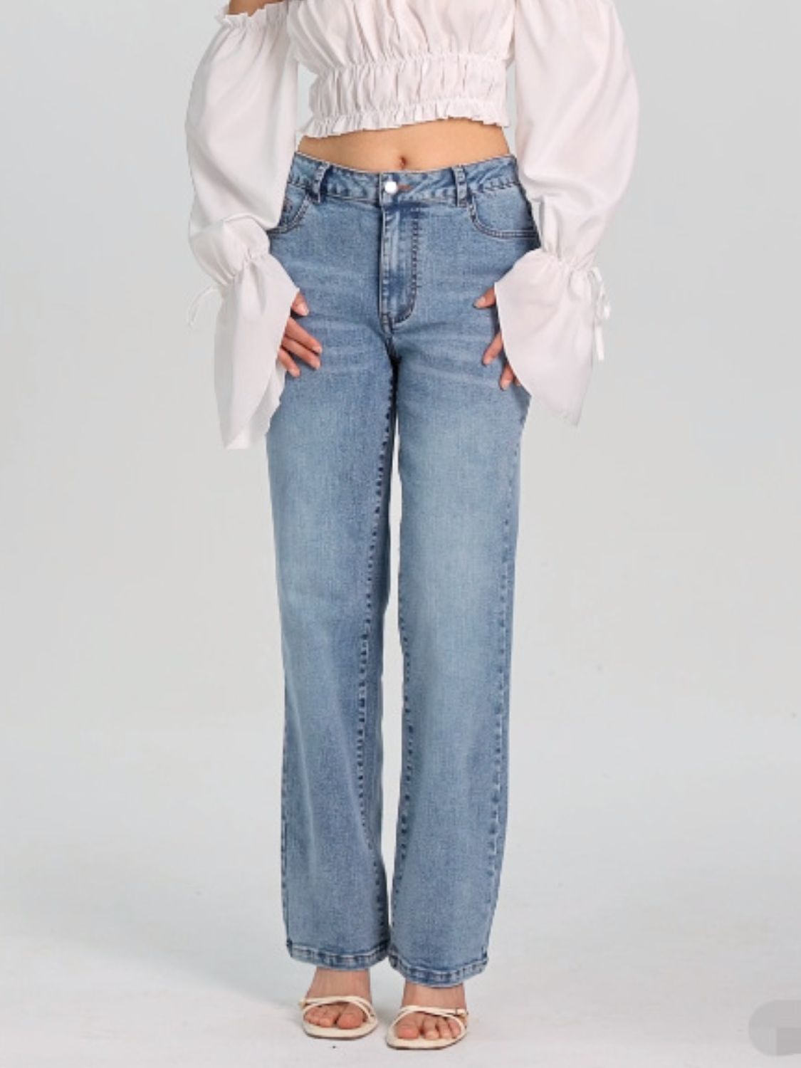 Straight Jeans with Pockets