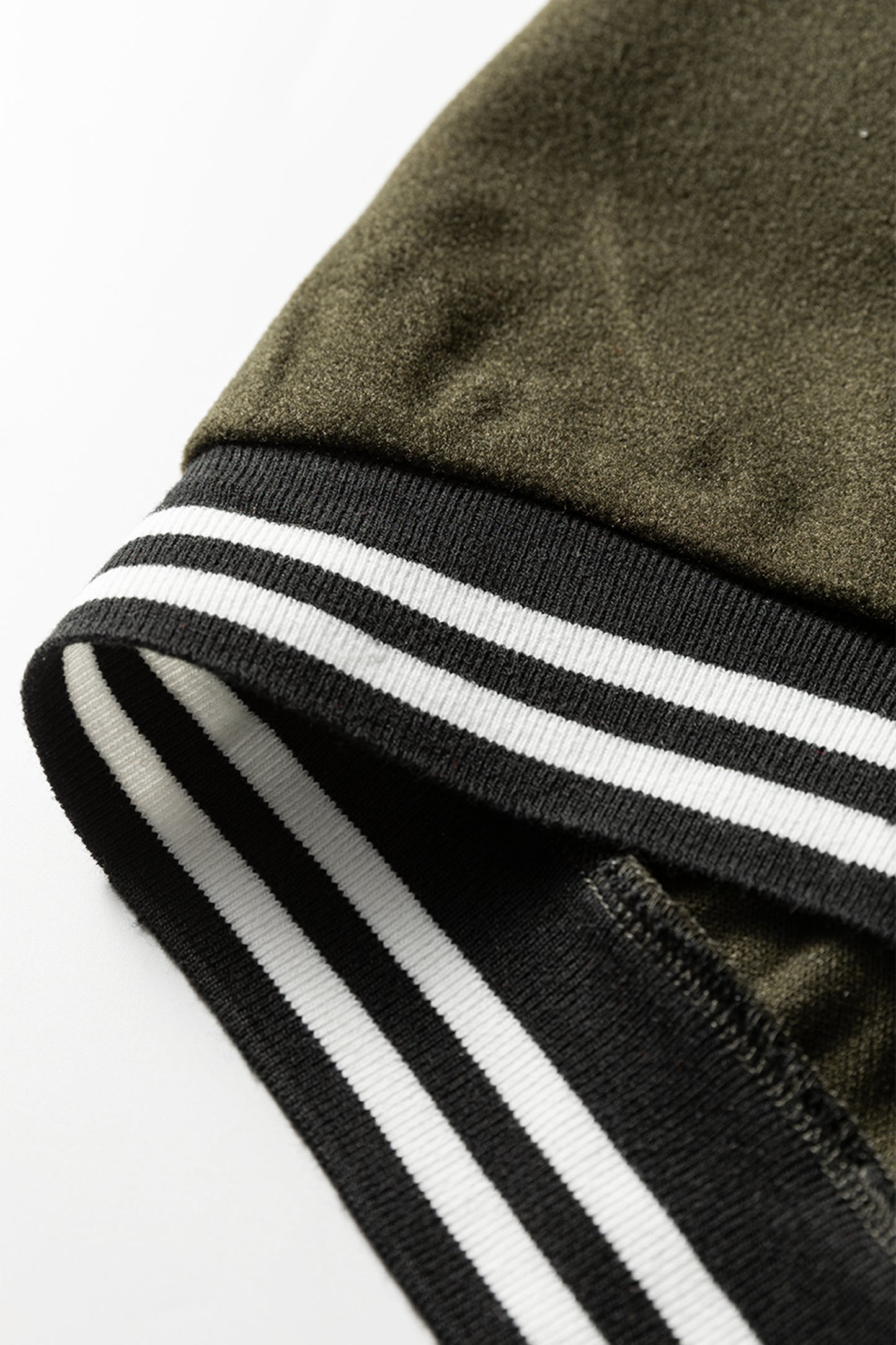 Four Leaf Clover Contrast Cuffed Drop Shoulder Zip up Tunic Hoodie-Tops / Dresses-[Adult]-[Female]-2022 Online Blue Zone Planet