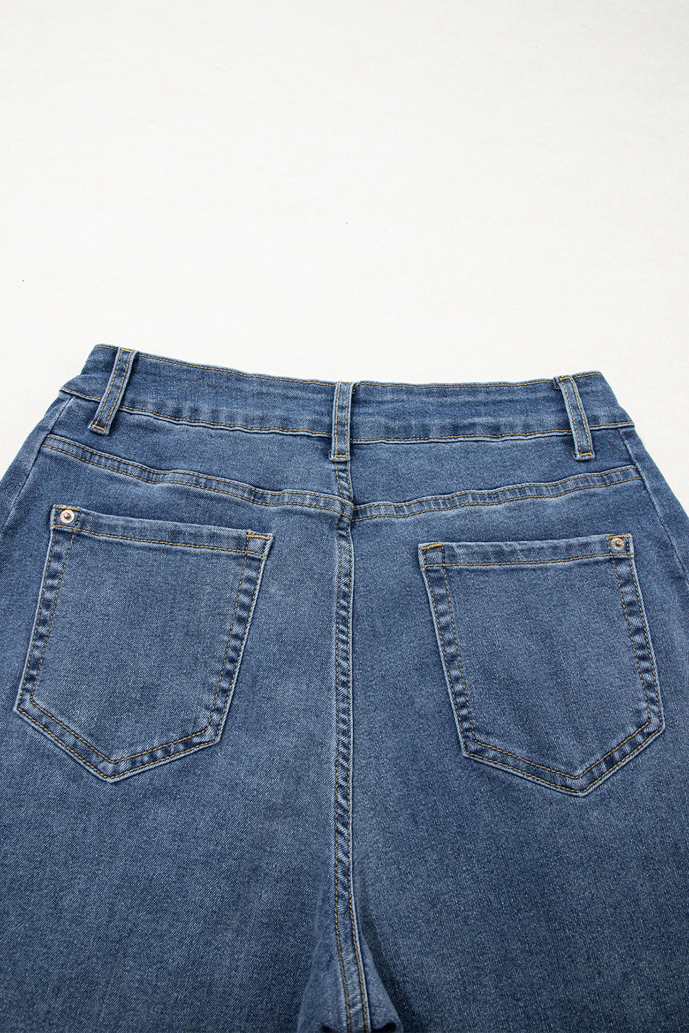 Ashleigh Blue Stitched Raw Hem Wide Leg Loose Jeans-TOPS / DRESSES-[Adult]-[Female]-2022 Online Blue Zone Planet