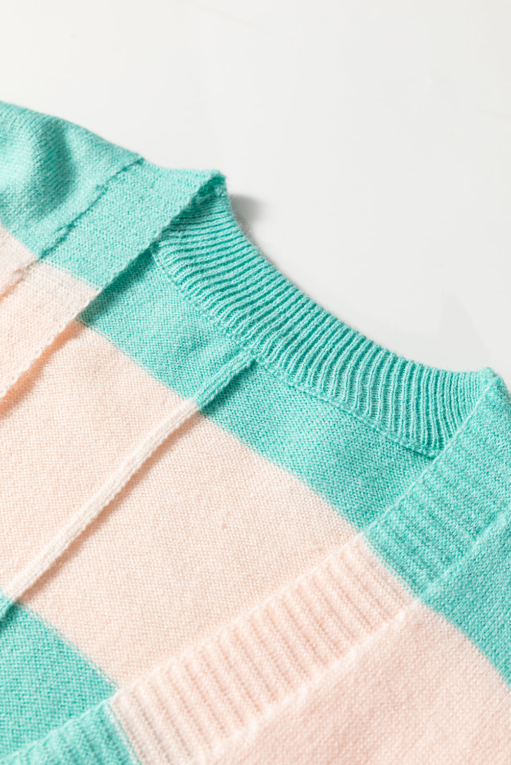 Iceland Blue Colorblock Knit Open Front Short Casual Cardigan-Sweaters & Cardigans/Cardigans-[Adult]-[Female]-2022 Online Blue Zone Planet