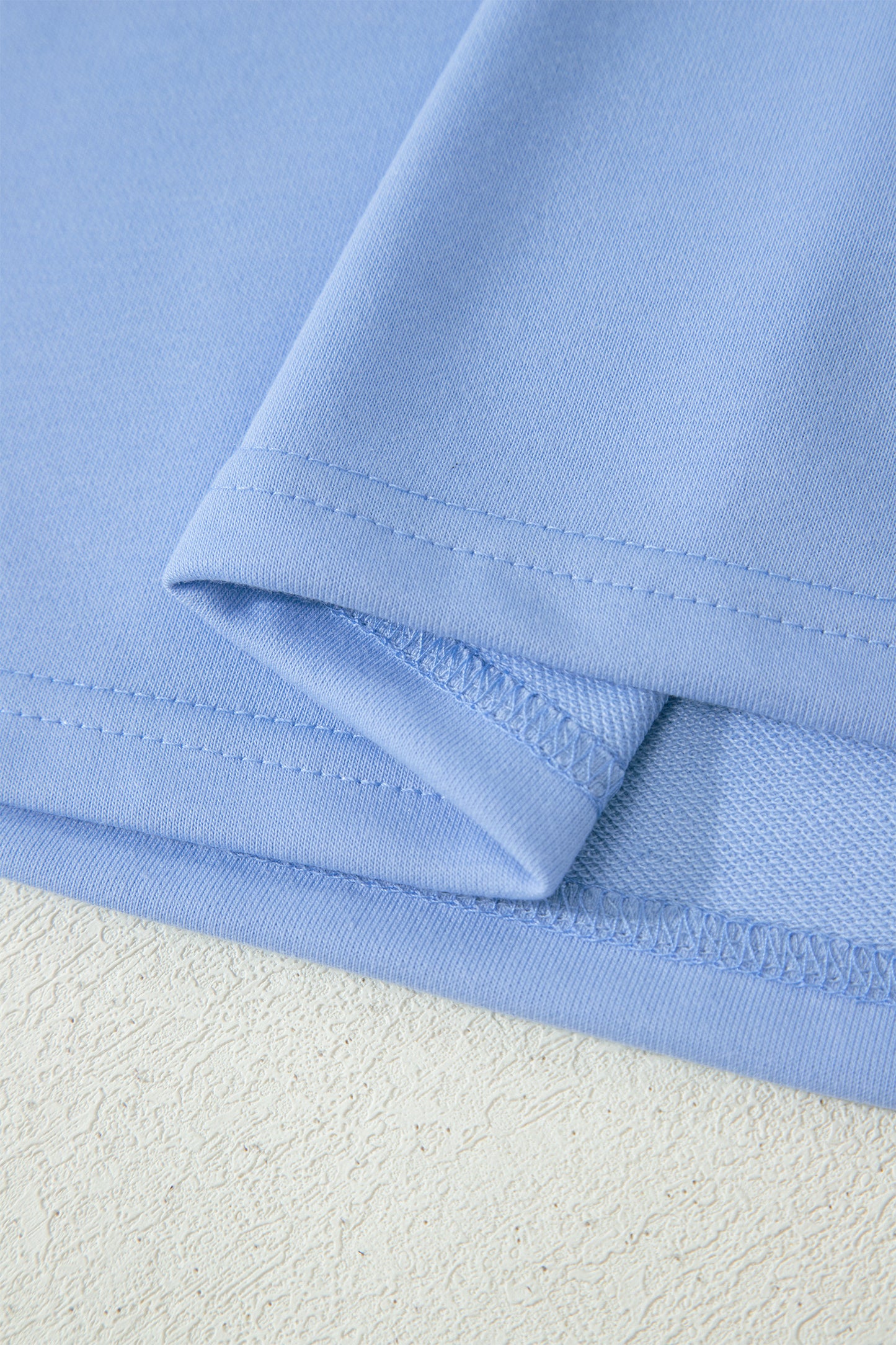 Sky Blue Half Zipped Ruffled Short Set-Two Piece Sets/Short Sets-[Adult]-[Female]-2022 Online Blue Zone Planet