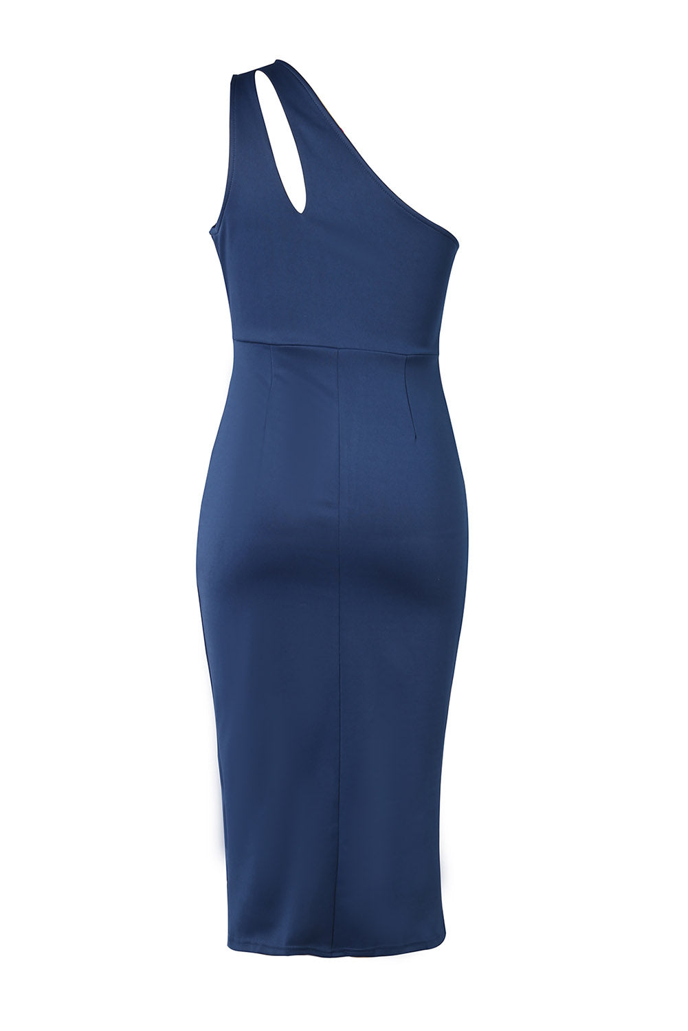 Ruched Cutout Single Shoulder Dress BLUE ZONE PLANET