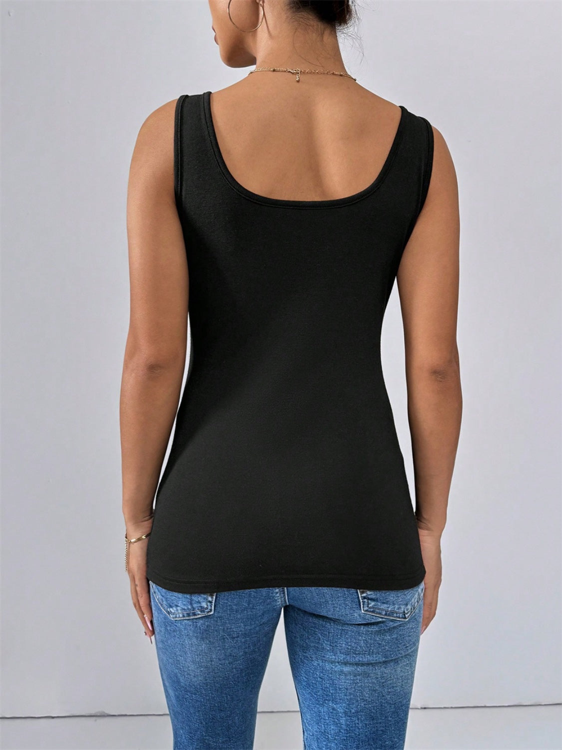 Scoop Neck Wide Strap Tank-TOPS / DRESSES-[Adult]-[Female]-2022 Online Blue Zone Planet