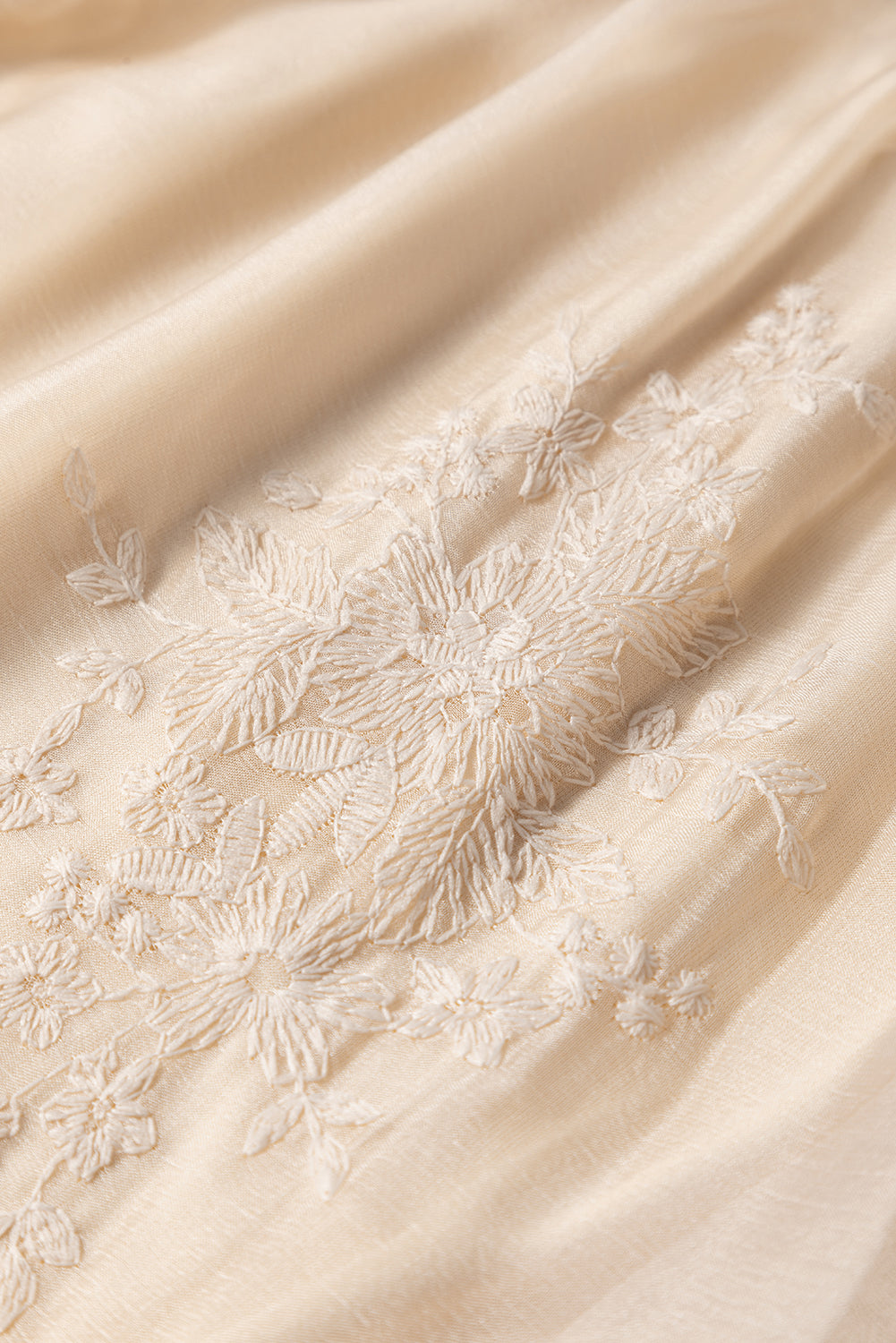 Oatmeal Embroidered Mesh Overlay Flowy Long Skirt-Bottoms/Skirts & Petticoat-[Adult]-[Female]-2022 Online Blue Zone Planet