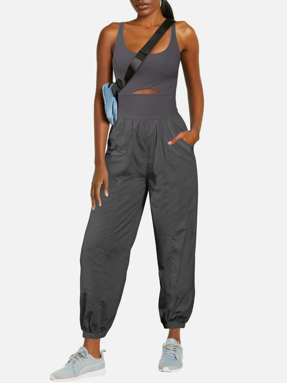 Cutout Scoop Neck Wide Strap Jumpsuit-TOPS / DRESSES-[Adult]-[Female]-2022 Online Blue Zone Planet