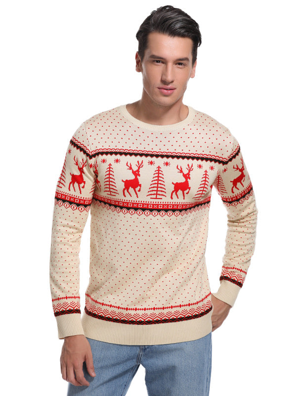 Casual/ Comfortable And Warm Christmas Sweater-[Adult]-[Female]-Men's Apricot-S-2022 Online Blue Zone Planet