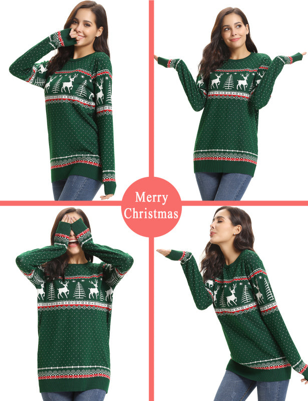 Casual/ Comfortable And Warm Christmas Sweater-[Adult]-[Female]-2022 Online Blue Zone Planet