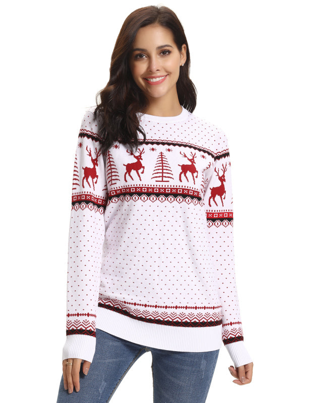 Casual/ Comfortable And Warm Christmas Sweater-[Adult]-[Female]-Raw white off white-S-2022 Online Blue Zone Planet