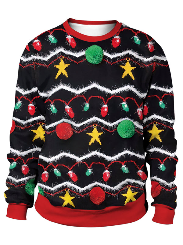 Blue Zone Planet | Christmas Santa Reindeer Knit Sweater-TOPS / DRESSES-[Adult]-[Female]-2022 Online Blue Zone Planet