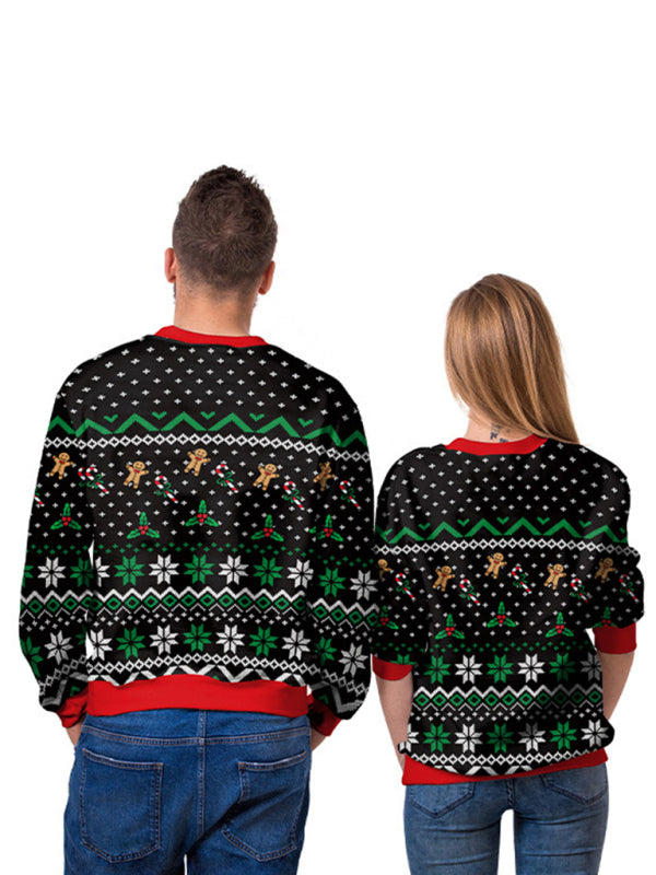 Blue Zone Planet | Christmas Santa Reindeer Knit Sweater-TOPS / DRESSES-[Adult]-[Female]-2022 Online Blue Zone Planet