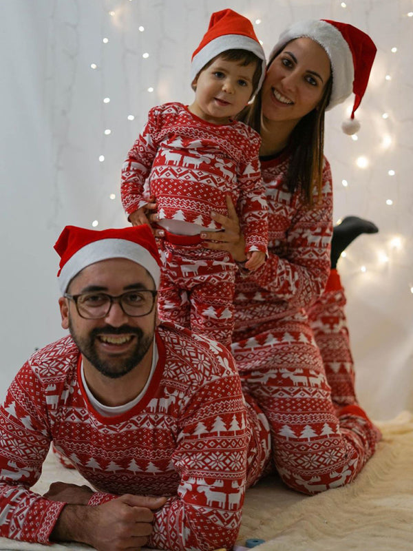 Blue Zone Planet | Family Matching Christmas Reindeer Pajamas Set-TOPS / DRESSES-[Adult]-[Female]-2022 Online Blue Zone Planet