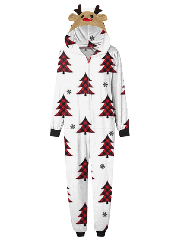 Blue Zone Planet | Family Christmas Snowflake Reindeer Hooded Onesie-TOPS / DRESSES-[Adult]-[Female]-2022 Online Blue Zone Planet