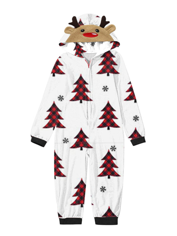 Blue Zone Planet | Family Christmas Snowflake Reindeer Hooded Onesie-TOPS / DRESSES-[Adult]-[Female]-2022 Online Blue Zone Planet