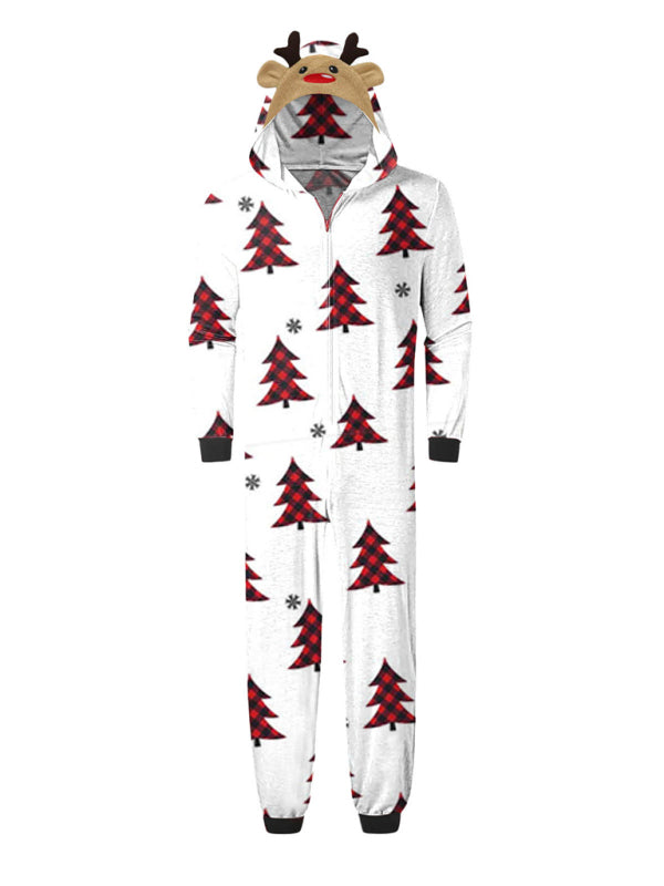 Blue Zone Planet | Family Christmas Snowflake Reindeer Hooded Onesie-TOPS / DRESSES-[Adult]-[Female]-2022 Online Blue Zone Planet