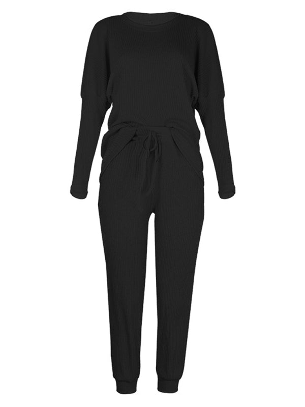 Women's Long-Sleeved Loose Loungewear Pajamas-TOPS / DRESSES-[Adult]-[Female]-2022 Online Blue Zone Planet