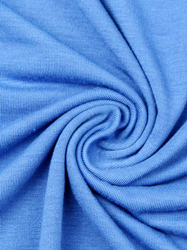 Loose solid color long sleeve suit comfortable home suit BLUE ZONE PLANET