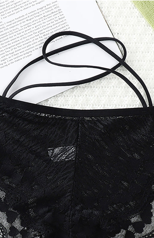 Women's Lace Cross Strap Comfortable Briefs-[Adult]-[Female]-2022 Online Blue Zone Planet