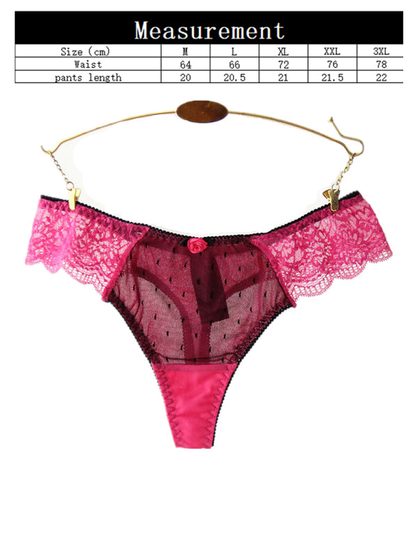 Women's Breathable Comfort Lace Thongs-[Adult]-[Female]-2022 Online Blue Zone Planet