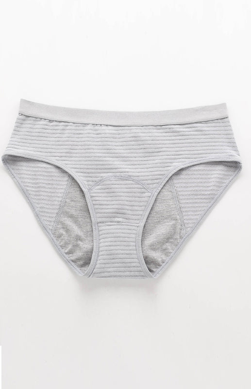 Women Breathable Striped Cotton Panties-[Adult]-[Female]-2022 Online Blue Zone Planet