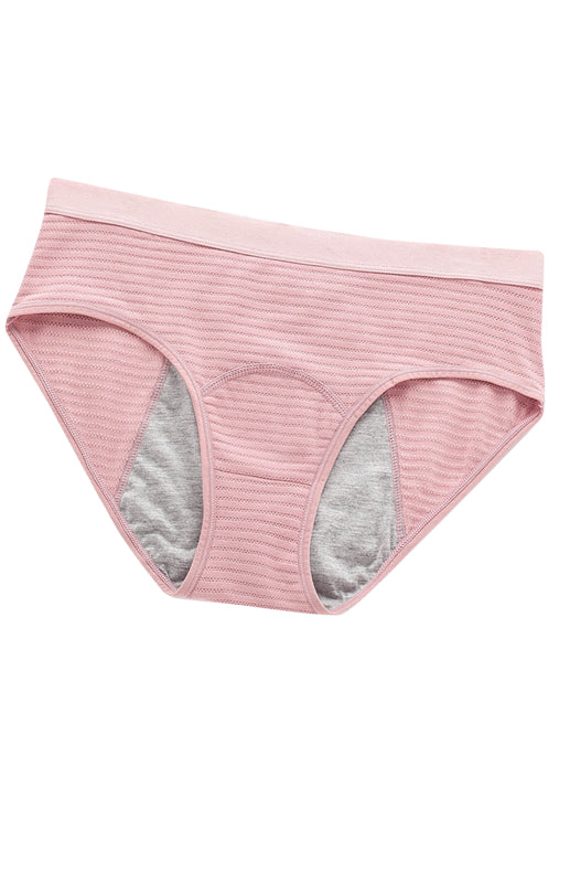 Women Breathable Striped Cotton Panties-[Adult]-[Female]-2022 Online Blue Zone Planet