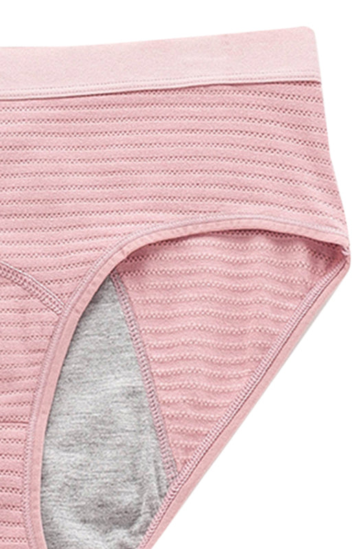 Women Breathable Striped Cotton Panties-[Adult]-[Female]-2022 Online Blue Zone Planet