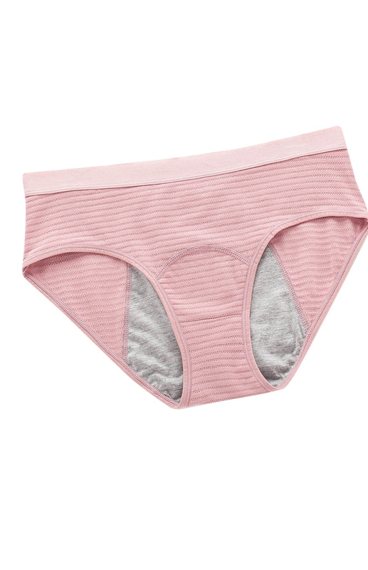 Women Breathable Striped Cotton Panties-[Adult]-[Female]-2022 Online Blue Zone Planet