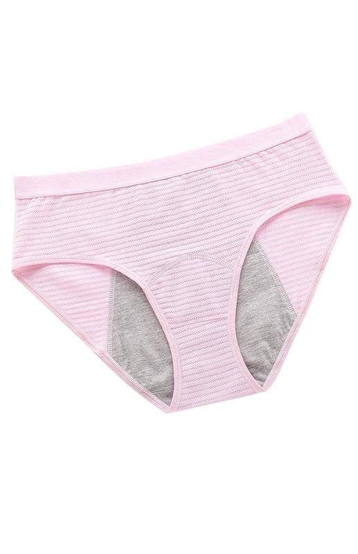 Women Breathable Striped Cotton Panties-[Adult]-[Female]-2022 Online Blue Zone Planet